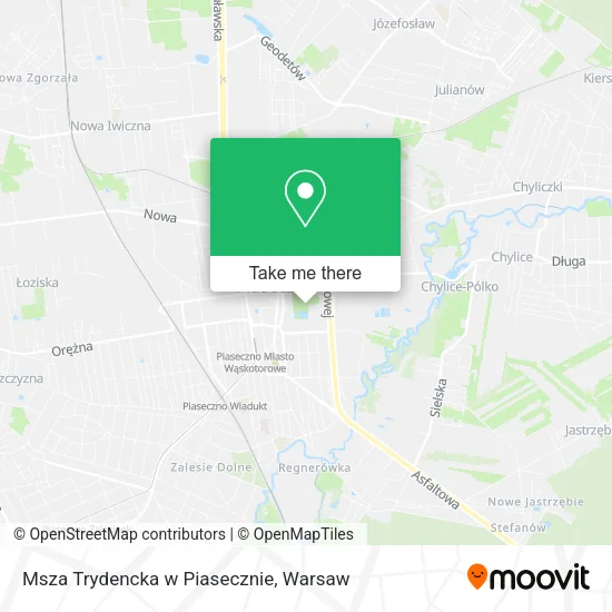 Карта Msza Trydencka w Piasecznie