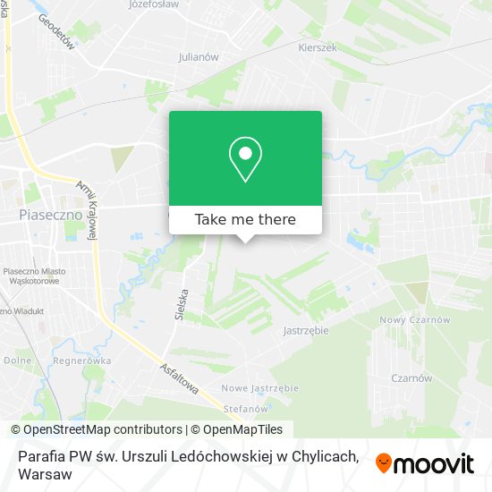 Parafia PW św. Urszuli Ledóchowskiej w Chylicach map