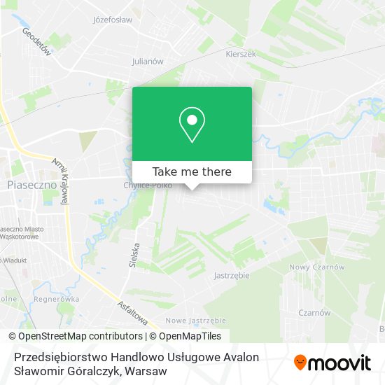 Przedsiębiorstwo Handlowo Usługowe Avalon Sławomir Góralczyk map