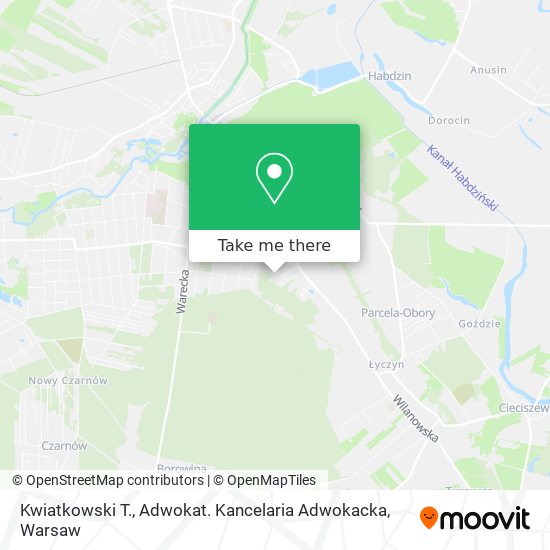 Карта Kwiatkowski T., Adwokat. Kancelaria Adwokacka