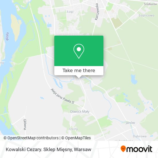 Kowalski Cezary. Sklep Mięsny map