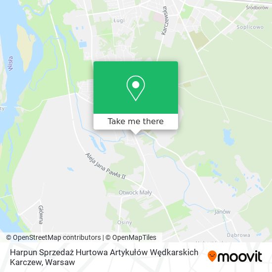 Harpun Sprzedaż Hurtowa Artykułów Wędkarskich Karczew map