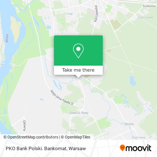 PKO Bank Polski. Bankomat map