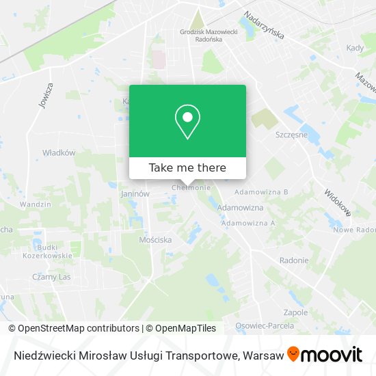 Niedźwiecki Mirosław Usługi Transportowe map