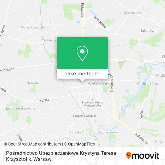 Pośrednictwo Ubezpieczeniowe Krystyna Teresa Krzysztofik map