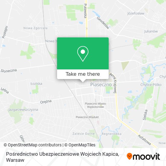 Pośrednictwo Ubezpieczeniowe Wojciech Kapica map