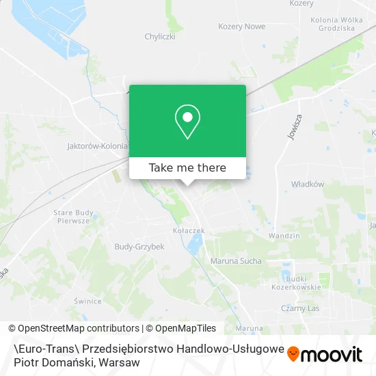 Карта \Euro-Trans\ Przedsiębiorstwo Handlowo-Usługowe Piotr Domański