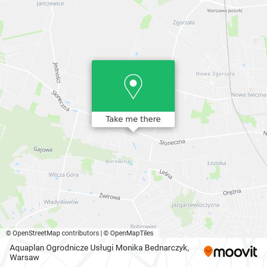 Aquaplan Ogrodnicze Usługi Monika Bednarczyk map