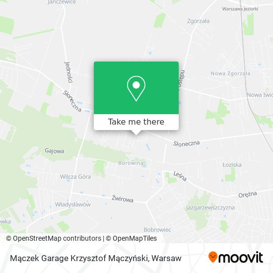 Mączek Garage Krzysztof Mączyński map