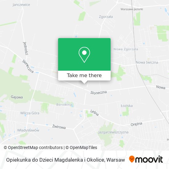 Opiekunka do Dzieci Magdalenka i Okolice map