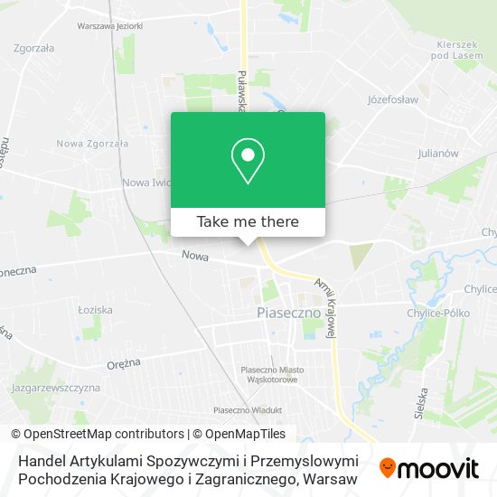 Handel Artykulami Spozywczymi i Przemyslowymi Pochodzenia Krajowego i Zagranicznego map