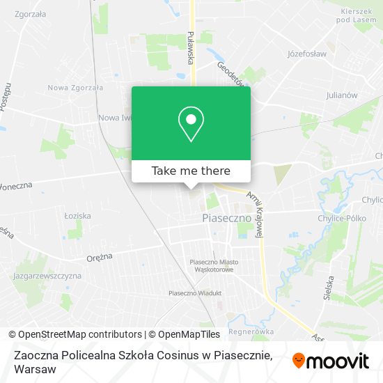 Zaoczna Policealna Szkoła Cosinus w Piasecznie map