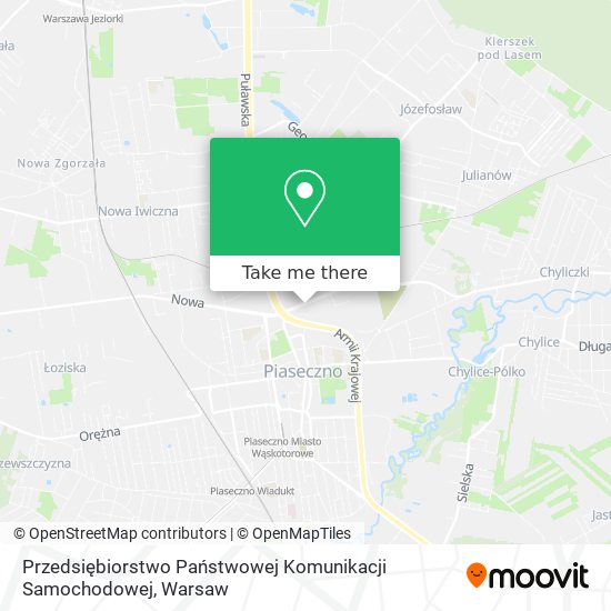 Карта Przedsiębiorstwo Państwowej Komunikacji Samochodowej