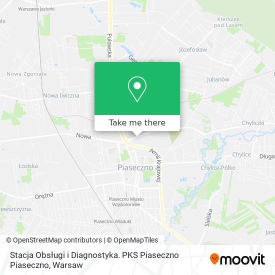 Stacja Obsługi i Diagnostyka. PKS Piaseczno Piaseczno map