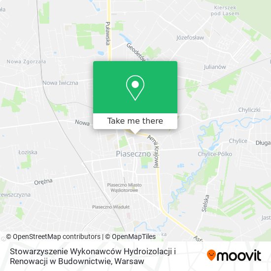 Stowarzyszenie Wykonawców Hydroizolacji i Renowacji w Budownictwie map