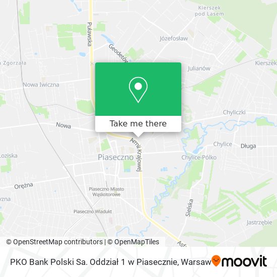 PKO Bank Polski Sa. Oddział 1 w Piasecznie map