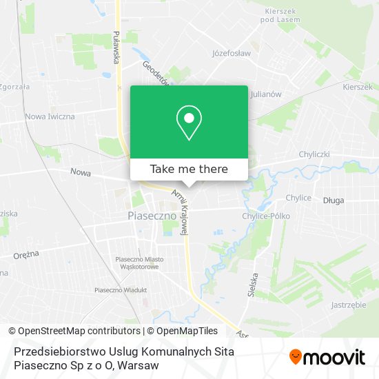 Przedsiebiorstwo Uslug Komunalnych Sita Piaseczno Sp z o O map