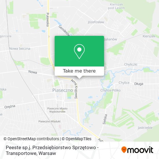 Peeste sp.j. Przedsiębiorstwo Sprzętowo - Transportowe map