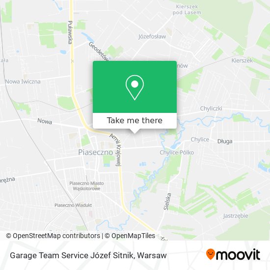 Garage Team Service Józef Sitnik map