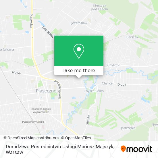 Doradztwo Pośrednictwo Usługi Mariusz Majszyk map