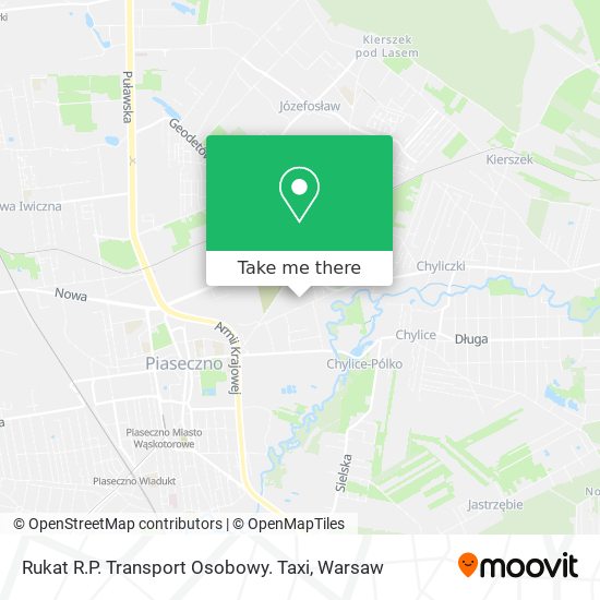 Rukat R.P. Transport Osobowy. Taxi map