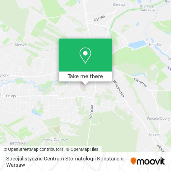 Карта Specjalistyczne Centrum Stomatologii Konstancin