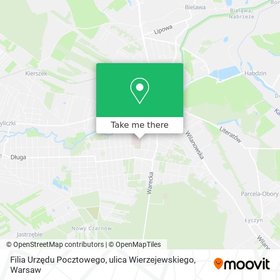 Filia Urzędu Pocztowego, ulica Wierzejewskiego map