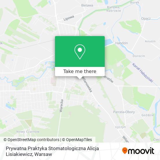 Prywatna Praktyka Stomatologiczna Alicja Lisiakiewicz map