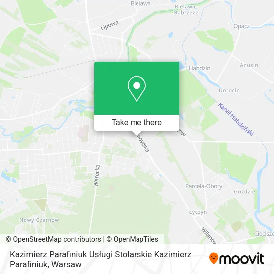 Карта Kazimierz Parafiniuk Usługi Stolarskie Kazimierz Parafiniuk