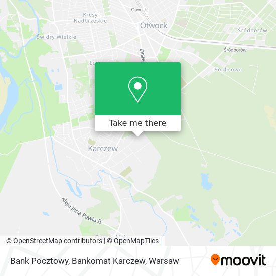 Bank Pocztowy, Bankomat Karczew map