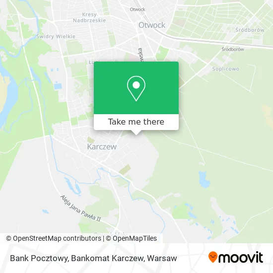 Карта Bank Pocztowy, Bankomat Karczew