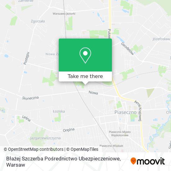 Błażej Szczerba Pośrednictwo Ubezpieczeniowe map