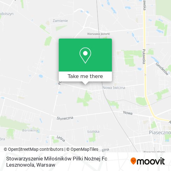 Stowarzyszenie Miłośników Piłki Nożnej Fc Lesznowola map