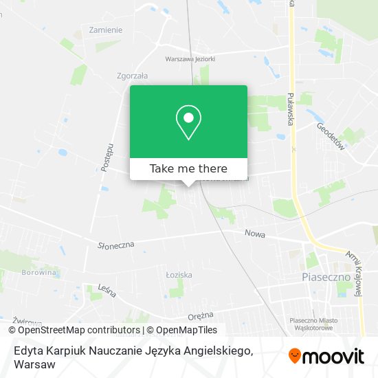 Edyta Karpiuk Nauczanie Języka Angielskiego map