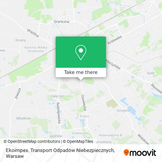 Ekoimpex. Transport Odpadów Niebezpiecznych map