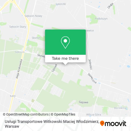 Usługi Transportowe Witkowski Maciej Włodzimierz map