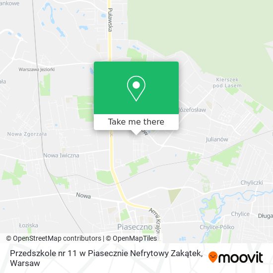 Przedszkole nr 11 w Piasecznie Nefrytowy Zakątek map