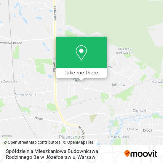 Spółdzielnia Mieszkaniowa Budownictwa Rodzinnego 3e w Józefosławiu map