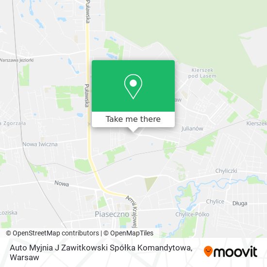 Auto Myjnia J Zawitkowski Spółka Komandytowa map