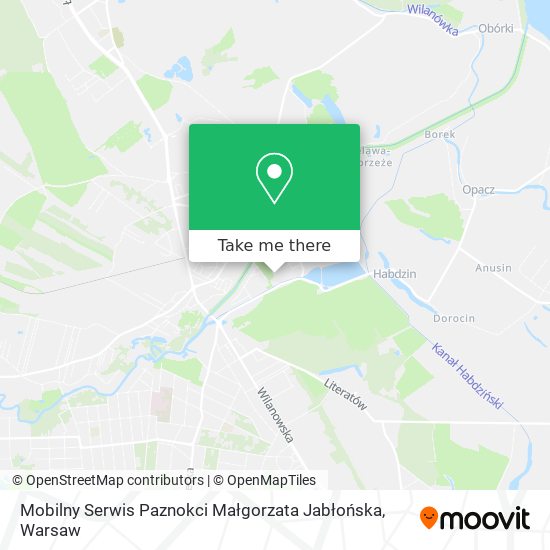 Карта Mobilny Serwis Paznokci Małgorzata Jabłońska