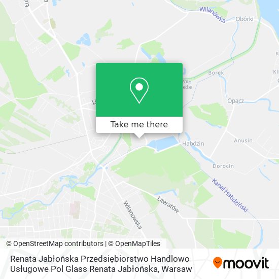 Renata Jabłońska Przedsiębiorstwo Handlowo Usługowe Pol Glass Renata Jabłońska map