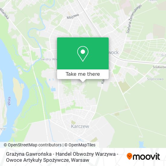 Grażyna Gawrońska - Handel Obwoźny Warzywa - Owoce Artykuły Spożywcze map