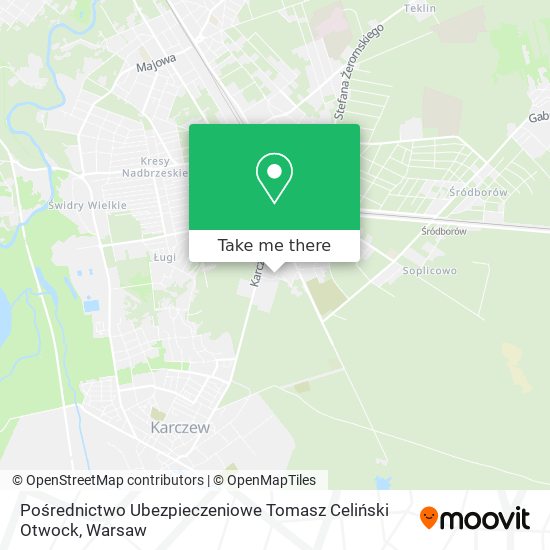 Pośrednictwo Ubezpieczeniowe Tomasz Celiński Otwock map