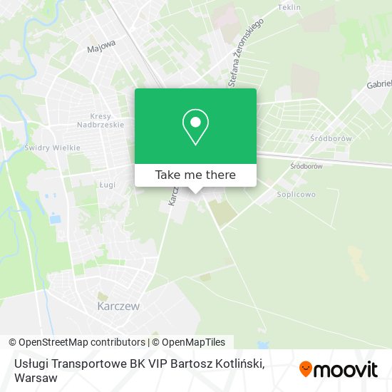 Usługi Transportowe BK VIP Bartosz Kotliński map