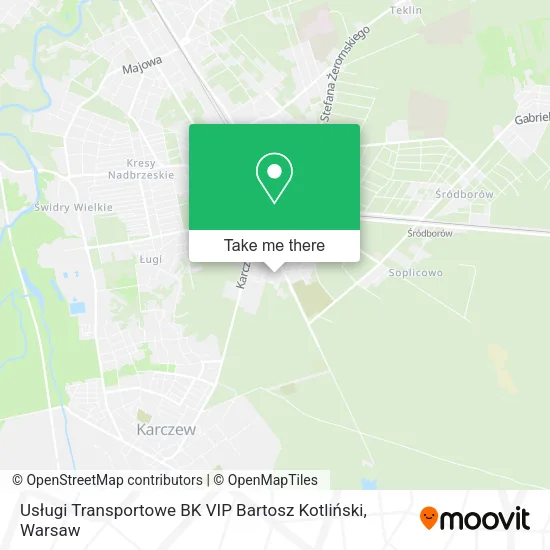 Usługi Transportowe BK VIP Bartosz Kotliński map