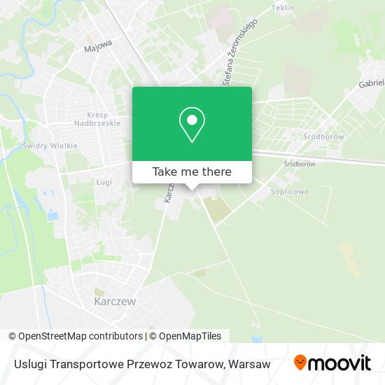 Uslugi Transportowe Przewoz Towarow map