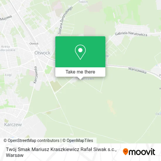 Карта Twój Smak Mariusz Kraszkiewicz Rafał Siwak s.c.