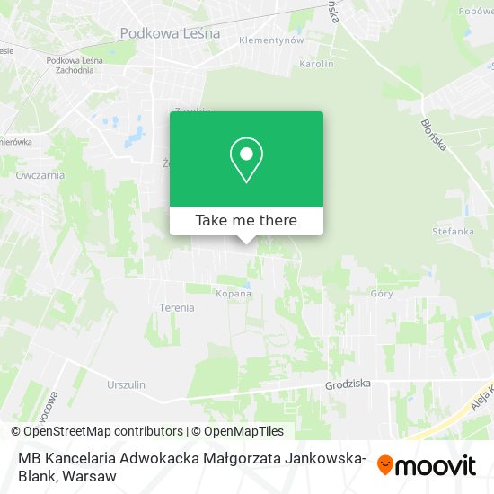 MB Kancelaria Adwokacka Małgorzata Jankowska-Blank map