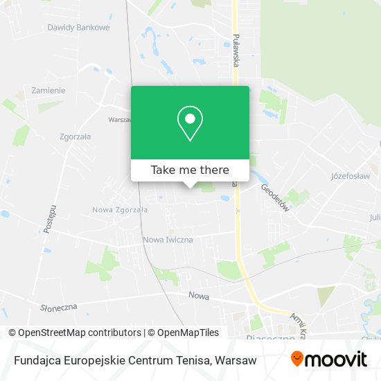 Fundajca Europejskie Centrum Tenisa map