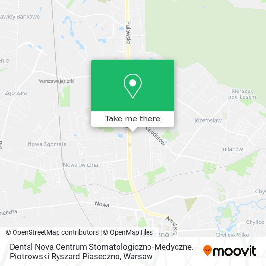 Dental Nova Centrum Stomatologiczno-Medyczne. Piotrowski Ryszard Piaseczno map